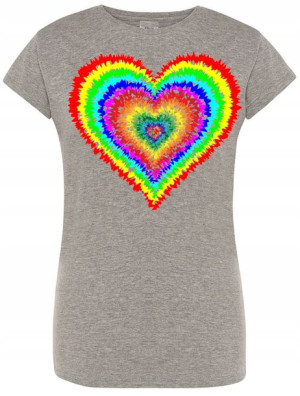 T-Shirt damski Serce Tie Dye Rozm.XL