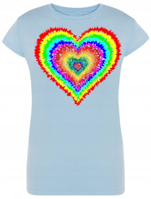 T-Shirt damski Serce Tie Dye Rozm.XL