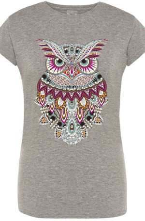 T-Shirt Damski Sowa Super Modny Nadruk Rozm.M