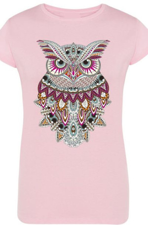 T-Shirt Damski Sowa Super Modny Nadruk Rozm.XL