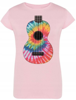 T-Shirt damski Tie Dye Gitara Kolorowa Rozm.M