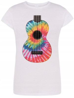 T-Shirt damski Tie Dye Gitara Kolorowa Rozm.M
