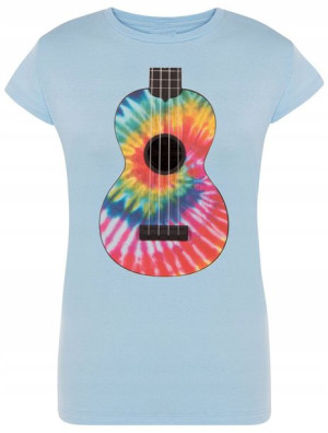 T-Shirt damski Tie Dye Gitara Kolorowa Rozm.XXL