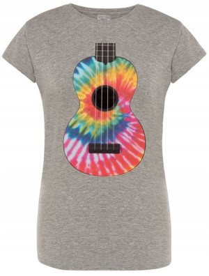 T-Shirt damski Tie Dye Gitara Kolorowa Rozm.XXL