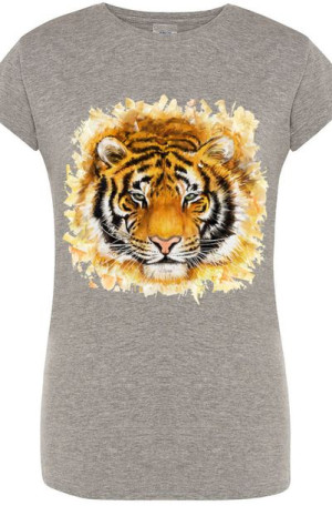 T-Shirt Damski Tygrys Modny Nadruk Rozm.M
