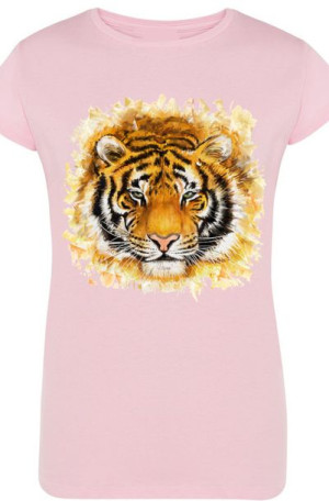 T-Shirt Damski Tygrys Modny Nadruk Rozm.M