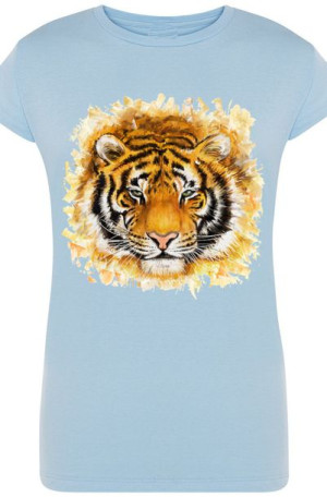 T-Shirt Damski Tygrys Modny Nadruk Rozm.S