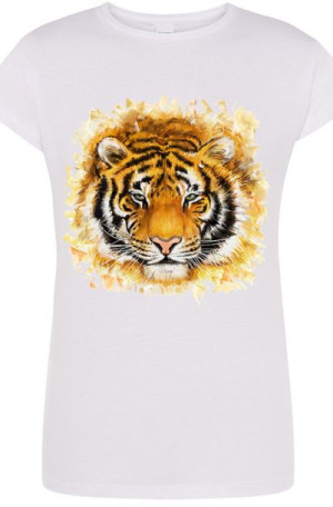 T-Shirt Damski Tygrys Modny Nadruk Rozm.XXL