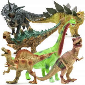 Duże Dinozaury 6 X Dinozaur T-rex Figurki Zestaw