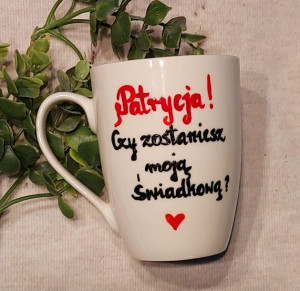 Kubek Czy zostaniesz moją świadkową? Dla świadkowej/świadka