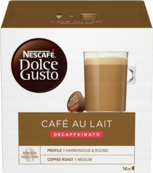 Kapsułki Nescafe Dolce Gusto Cafe Au  Lait Decaffeinato 16 sztuk