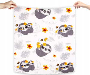 Pielucha flanelowa bawełniana Leniwiec