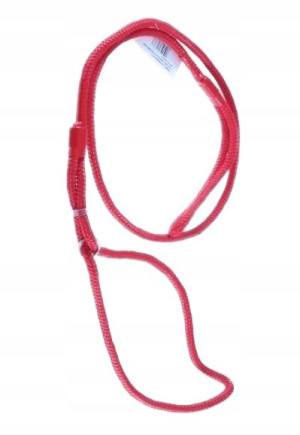 Chaba Smycz ringówka 8mm czerwona