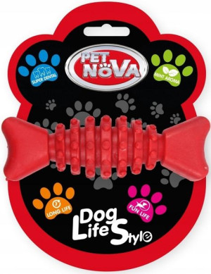 Pet Nova Kość dental 12cm czerwona