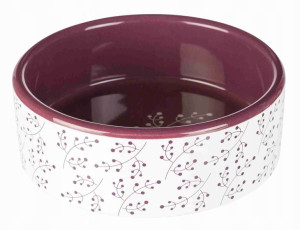 Trixie Miska ceramiczna 300ml biało/jagodowa