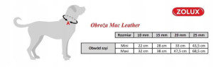 Zolux Obroża Mac Leather 25mm żółty