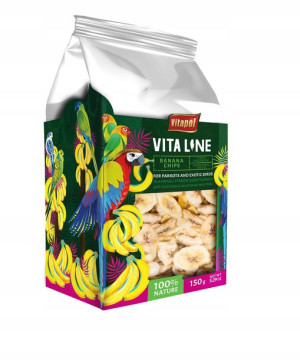 Vitapol VitaLine Chipsy bananowe dla papug 150g
