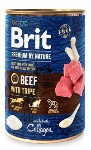 Brit Premium By Nature puszka 400g Beef&Tripes