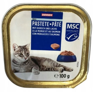 Denner Szalka dla kota z łososiem i dorszem 100g
