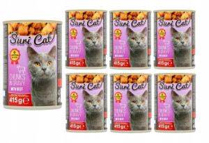 SuriCAT Puszka dla kota 20x415g z wołowiną