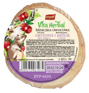 VITAPOL Miseczka owocowa dla gryzoni 1szt