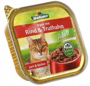 Dehner Cat Szalka dla kota indyk wołowina 100g
