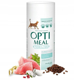 Optimeal karma d/kotów Sterilized Turkey 650g