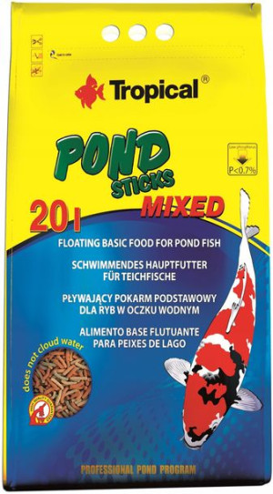 Trop. Pond Sticks Mixed 20L worek