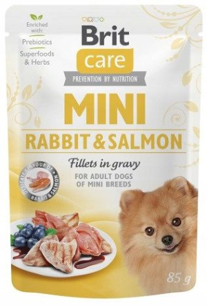 Brit Care Mini 85g Rabbit Salmon saszetka