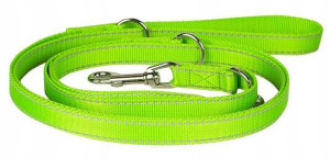 Chaba Smycz Reg.z odblaskiem 20mm limonka