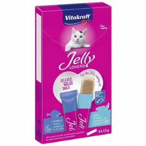 Vitakraft Jelly Lovers łosoś/flądra 6x15g