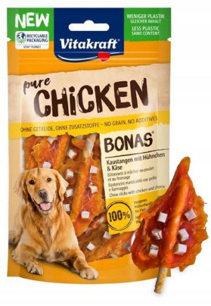 Vitakraft Chicken Bonas Pałeczki Kura Ser 80g