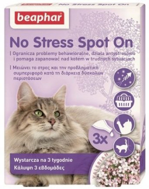 Beaphar No Stress Spot On dla kotów 3szt