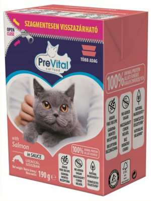 PreVital tetra pak/kot łosoś w sosie 190g