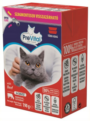 PreVital tetra pak/kot wołowina w sosie 190g