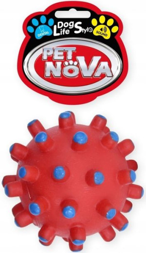 Pet Nova Piłka jeż z wypustkami 11cm czerwona