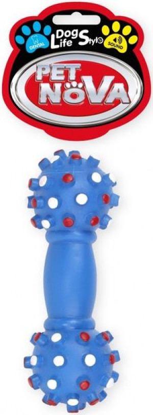 Pet Nova Hantel z wypustkami 16cm kolor niebieski
