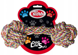 Pet Nova Zabawka Dumbbel Hantel sznur 25cm