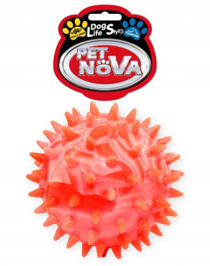 Pet Nova Piłka multikolor z wypustkami 7,5cm