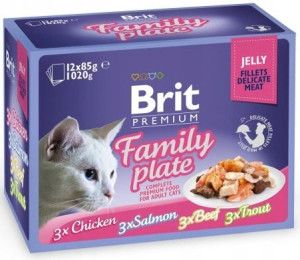 Brit Cat Fillet family Plate 12x85g saszetki galar