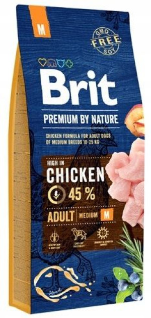 Brit Premium By Nature M Adult 15kg