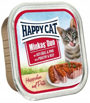 Happy Cat szalka dla kota drób wołowina 100g