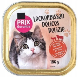 Prix Garantie szalka dla kota z wołowiną 100g