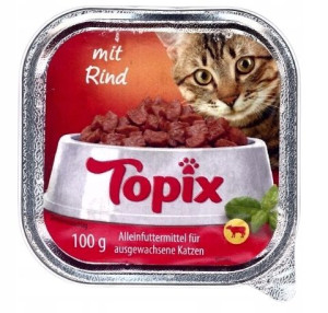 Topix szalka dla kota z wołowiną 100g