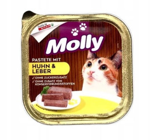 Molly szalka dla kota z kurczakiem i wątróbką 100g