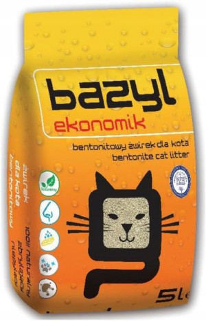 Bazyl Ekonomik 5L żwirek zbrylający dla kotów