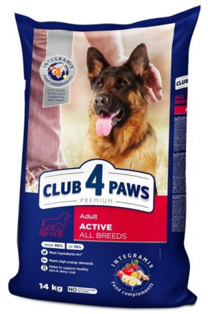 Club4 Paws Dog Adult 14kg Active