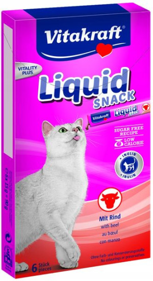 Vitakraft Cat Liquid 6szt Wołowina + Inulina