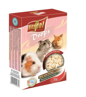 VITAPOL Dropsy dla gryzoni mleczno-miodowe 75g