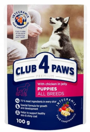 Club4 Paws saszetka PUPPY 100g Kurczak galaretka